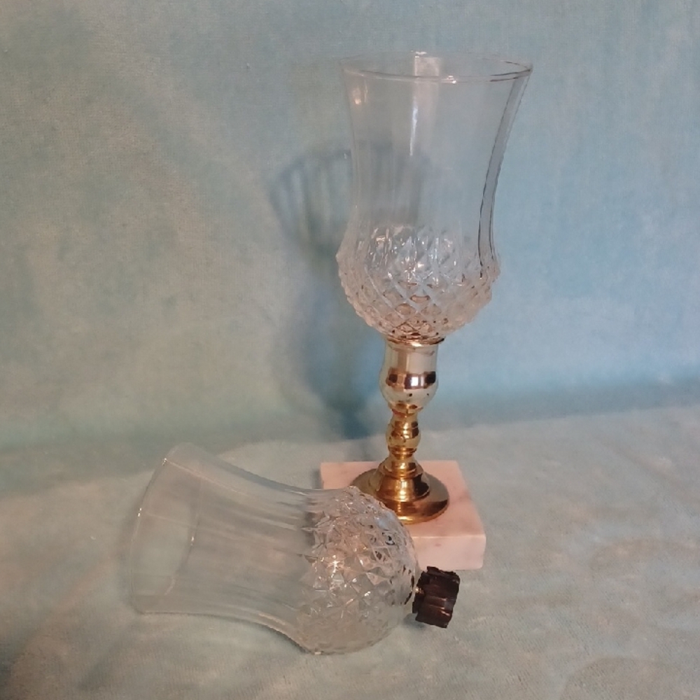 Home Interiors Glass Votive Cup Candle Holder Set Of 2